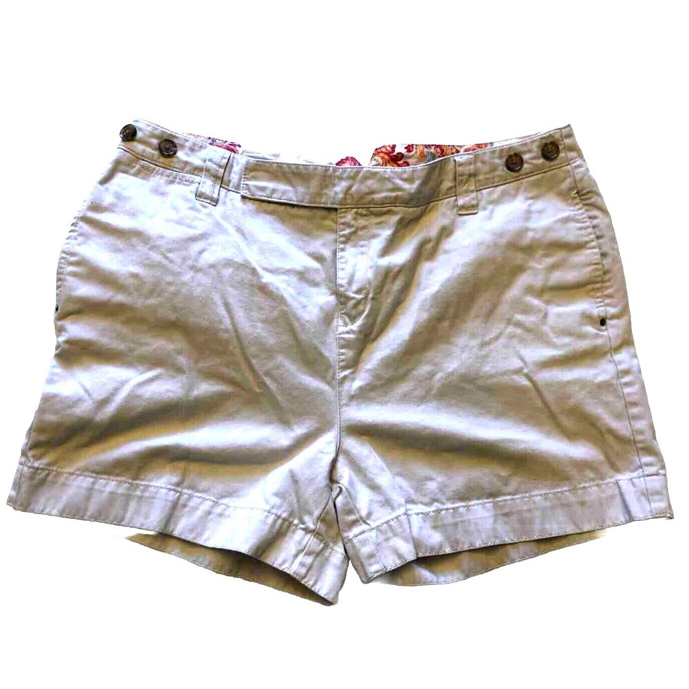 Tommy Hilfiger Chino Shorts Cotton White Classic Size 16